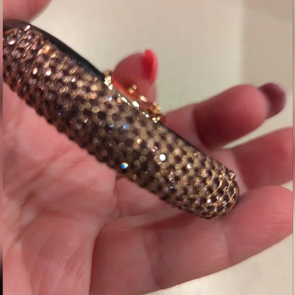 Joan Boyce Rose Tone crystal leather bracelet - Picture 4 of 5